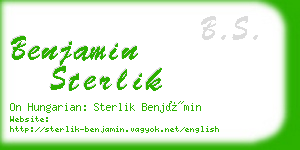 benjamin sterlik business card